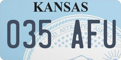 KS license plate 035AFU