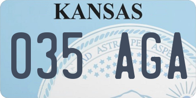 KS license plate 035AGA