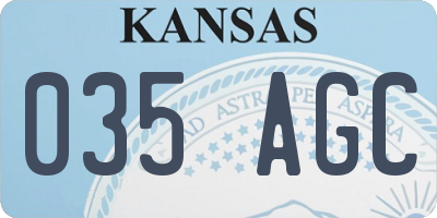 KS license plate 035AGC