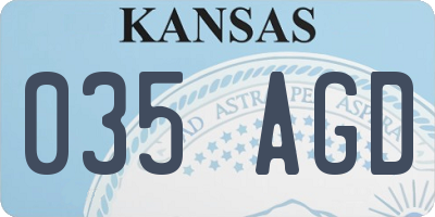 KS license plate 035AGD