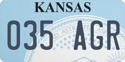 KS license plate 035AGR