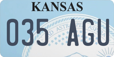 KS license plate 035AGU