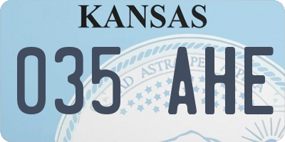 KS license plate 035AHE