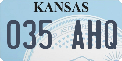 KS license plate 035AHQ