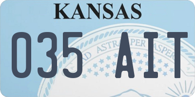 KS license plate 035AIT
