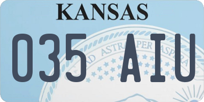KS license plate 035AIU