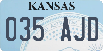 KS license plate 035AJD