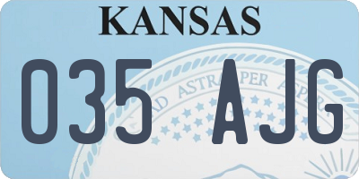 KS license plate 035AJG