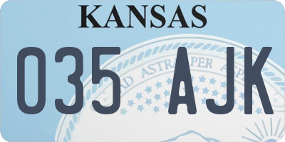 KS license plate 035AJK