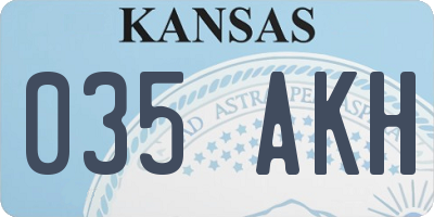KS license plate 035AKH