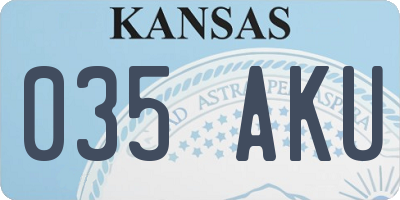 KS license plate 035AKU