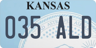 KS license plate 035ALD