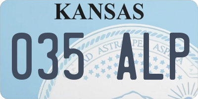 KS license plate 035ALP