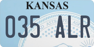 KS license plate 035ALR