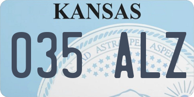 KS license plate 035ALZ