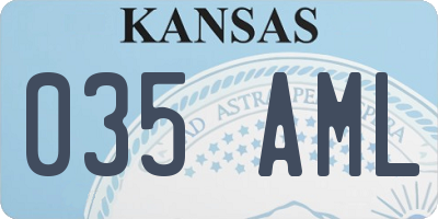 KS license plate 035AML