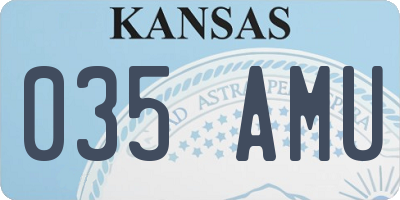 KS license plate 035AMU