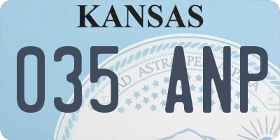 KS license plate 035ANP