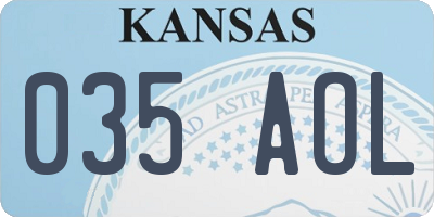 KS license plate 035AOL