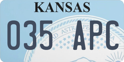 KS license plate 035APC