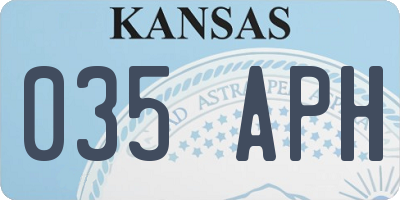 KS license plate 035APH