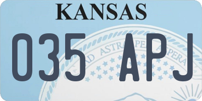 KS license plate 035APJ