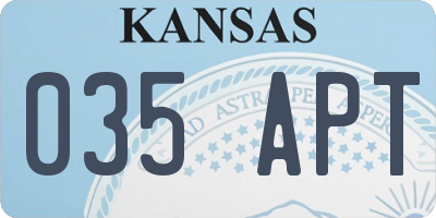 KS license plate 035APT