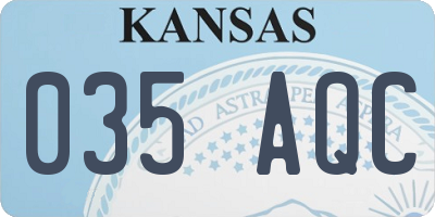 KS license plate 035AQC