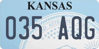 KS license plate 035AQG
