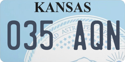 KS license plate 035AQN
