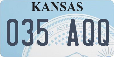 KS license plate 035AQQ