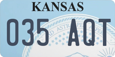 KS license plate 035AQT