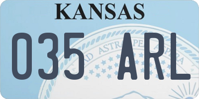 KS license plate 035ARL
