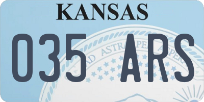 KS license plate 035ARS