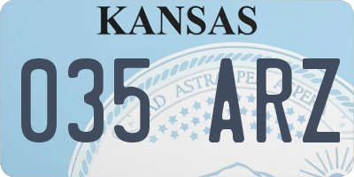 KS license plate 035ARZ