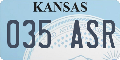 KS license plate 035ASR