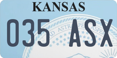 KS license plate 035ASX