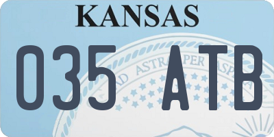 KS license plate 035ATB