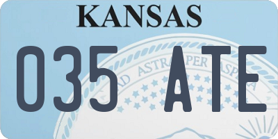 KS license plate 035ATE