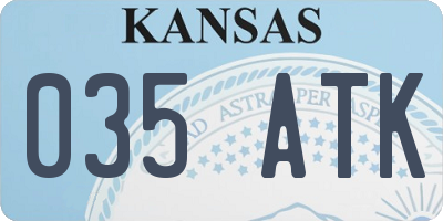 KS license plate 035ATK