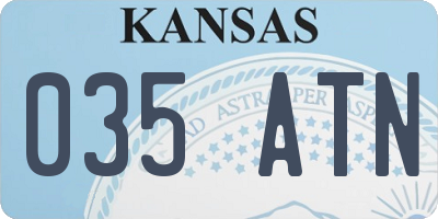 KS license plate 035ATN