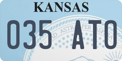 KS license plate 035ATO