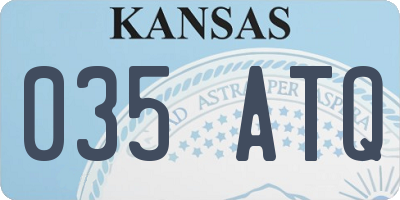 KS license plate 035ATQ