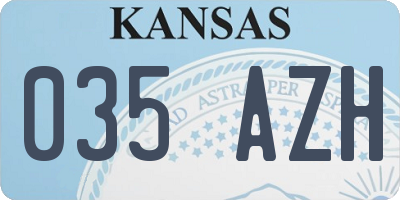 KS license plate 035AZH