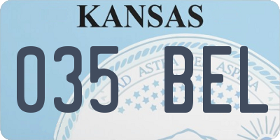 KS license plate 035BEL