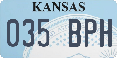 KS license plate 035BPH