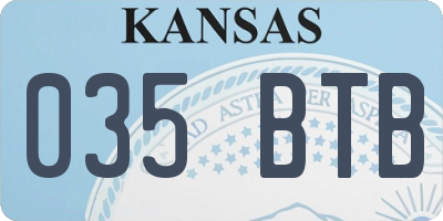 KS license plate 035BTB