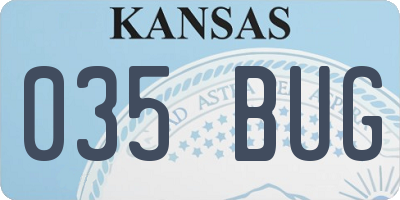 KS license plate 035BUG