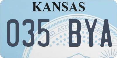 KS license plate 035BYA
