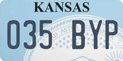 KS license plate 035BYP